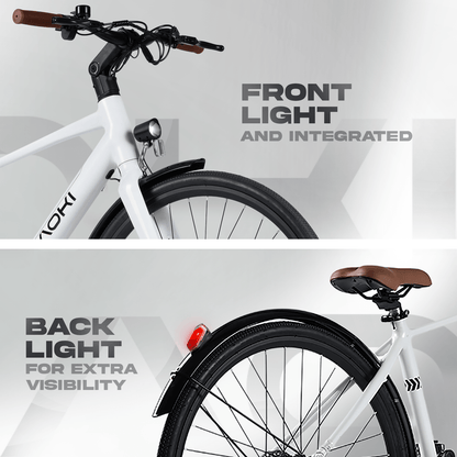 Cadence GL – Best Belt Drive Electric Cycle in India | White - Aoki