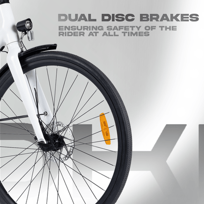 Cadence GL – Best Belt Drive Electric Cycle in India | White - Aoki