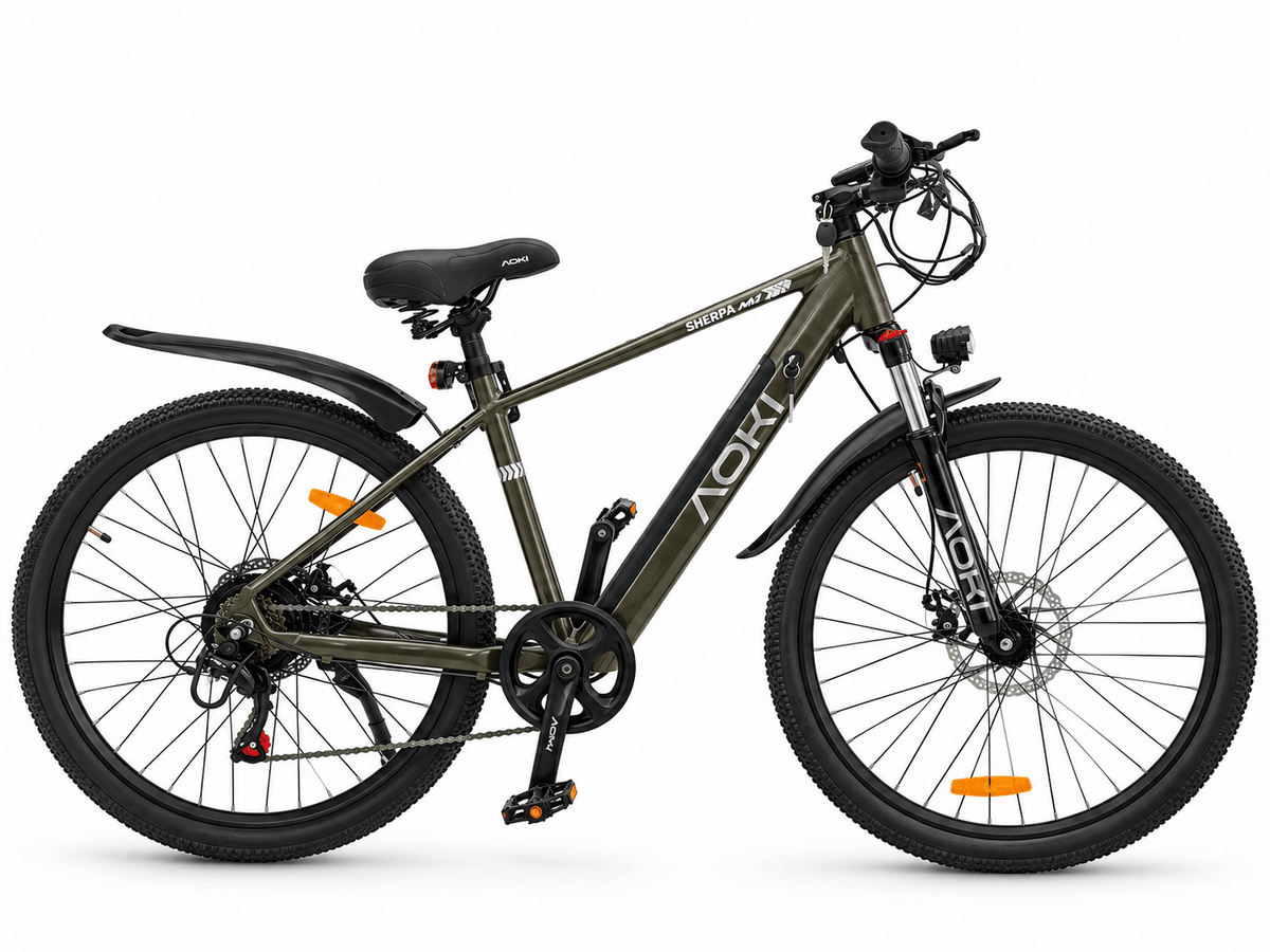 Sherpa M1 – Best Electric Mountain Bike in India | Mystic Green - Aoki
