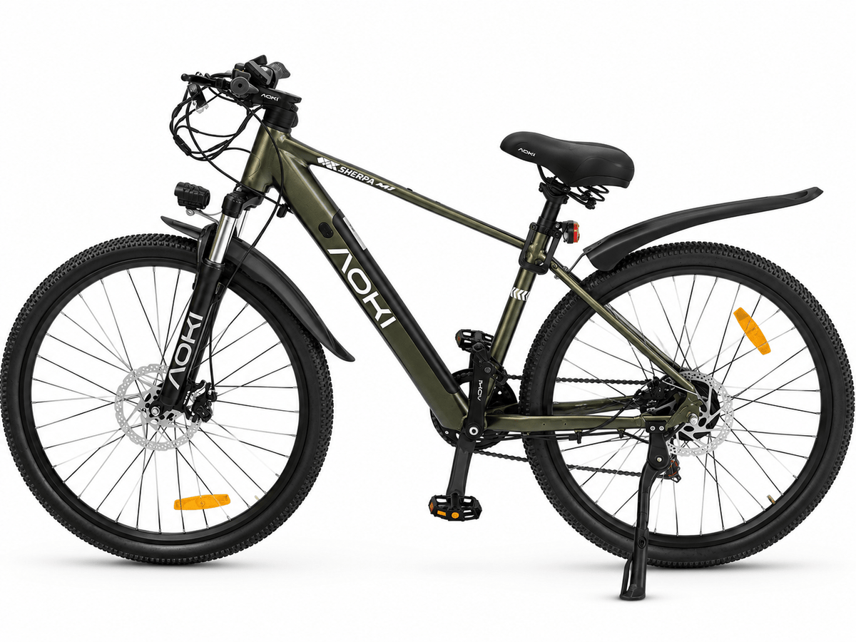 Sherpa M1 – Best Electric Mountain Bike in India | Mystic Green - Aoki