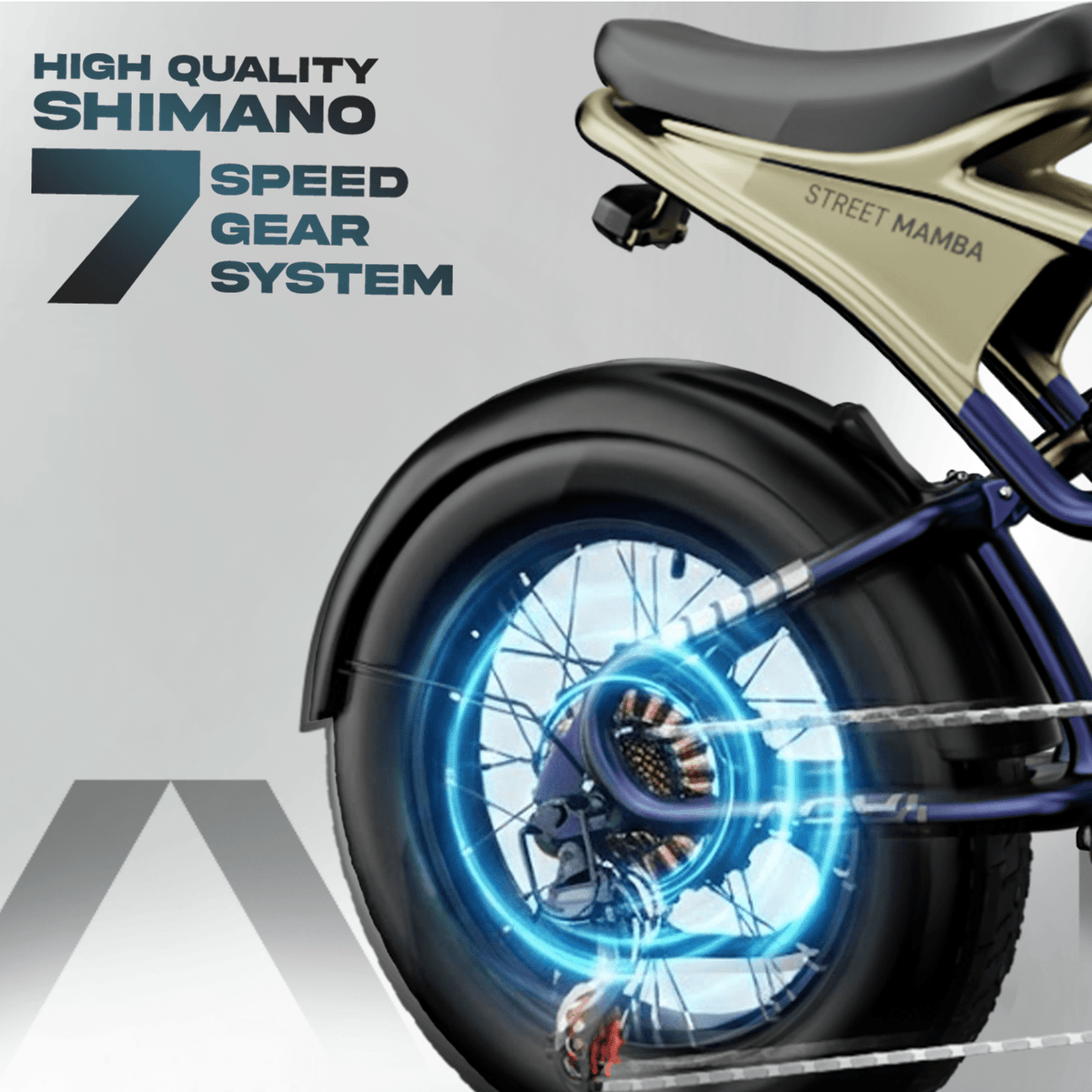 Street Mamba – Best Long Range Fat Tyre Electric Cycle in India | Midnight Blue - Aoki