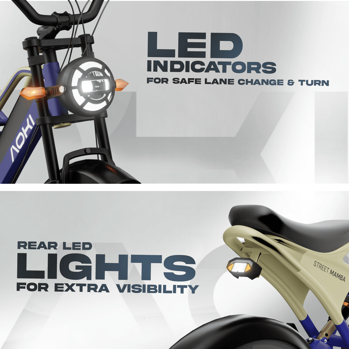 Street Mamba – Best Long Range Fat Tyre Electric Cycle in India | Midnight Blue - Aoki